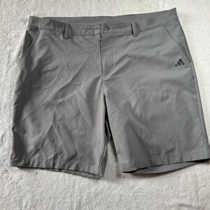 Mens Adidas Golf Shorts  Casual, Gray Black Stripes  sz 38 / 9"inseam